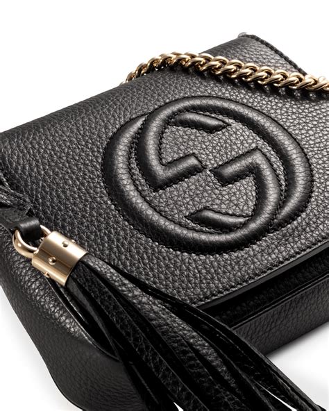 leather gucci crossbody|black Gucci crossbody purse.